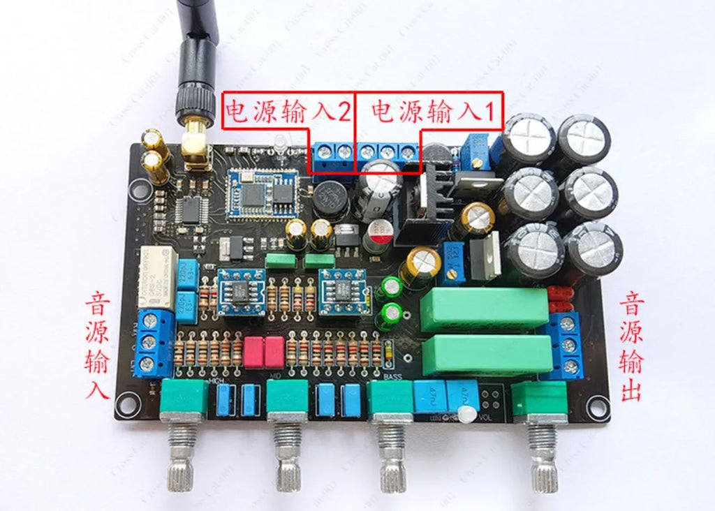 Hi-Fi Bluetooth 5.1 Audio Preamplifier Board OPA2604 PCM5102 DAC Decoder AUX Input LDAC Lossless Tone Adjustment Module