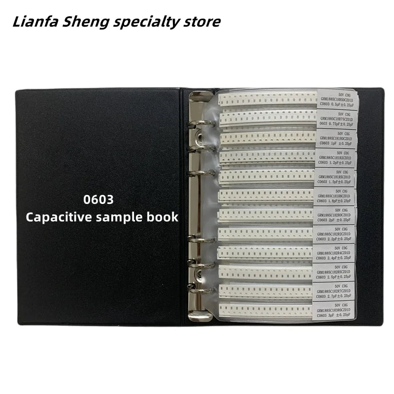 Capacitors Kit SMD  Capacitor Sample Book 01005  0201 0402 0603 0805 1206 Chip Assortment Pack 51/80/90/92values 25 50 pcs