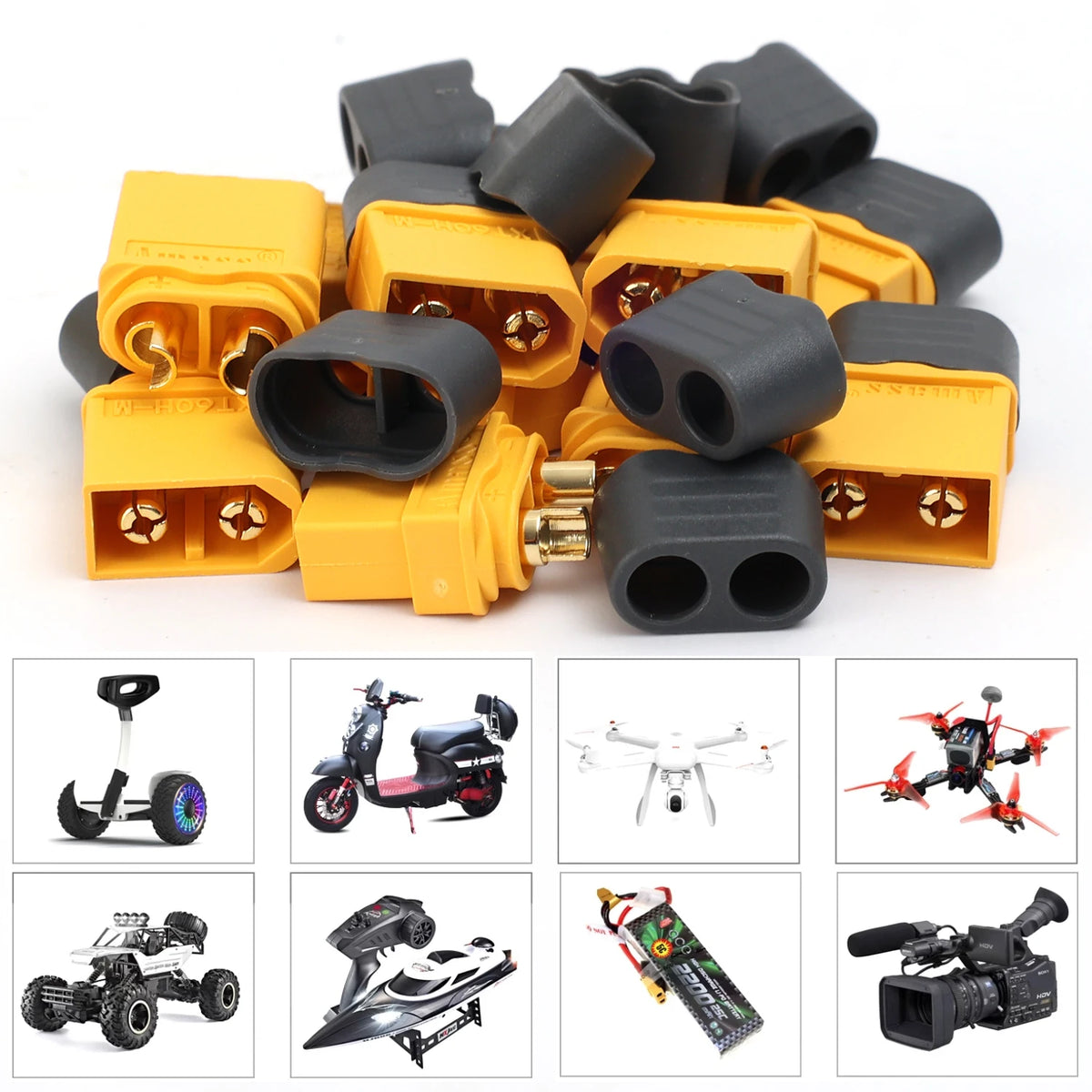 XT60 Female Male Plug with Sheathfor XT60H Plugs Connector Adapter for RC Lipo Battery Airplane Wire Cable Charger Connectors