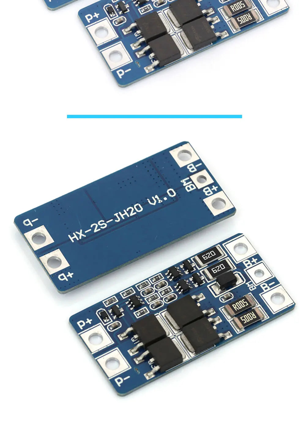 1-10Pcs 2S 10A 7.4V Li-Battery BMS Protection Board to 8.4V with Balanced Function / Overcharge Protection for 18650 Batteries