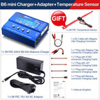 SKYRC Lipo Charger IMAX B6 EVO B6 V2 B6 Mini B6AC V2 Balance Battery Charger Discharger with Adapter Temperature Sensor 6A 1-6S