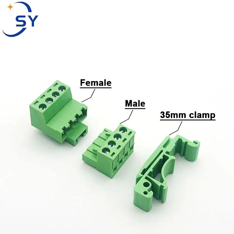 1Sets 2EDG-UKR-5.08mm Cable Butt Joint 35mm Rail Type Terminal Block Screw Plug-in Wire Connector Solderless Butt Joint 2P-24P