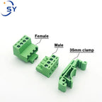 1Sets 2EDG-UKR-5.08mm Cable Butt Joint 35mm Rail Type Terminal Block Screw Plug-in Wire Connector Solderless Butt Joint 2P-24P