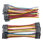 10PCS Dupont 2.54mm Pitch 10cm 20cm 30cm Single/Double Female 2P 3 4 5 6 7 8 9 10P connector Jumper Cable Wire For PCB Arduino