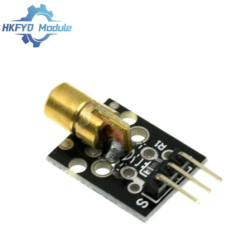1-100pcs KY-008 Red Laser Module 650nm 3-Pin Dot Diode Transmitter with Copper Head for Arduino, AVR, PIC & MEGA 2560