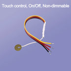 MINI Touch Sensor Switch 3.7-24V 2.5A, Dual Mode Touch Control, for LED Light/Water Level, 4mm Plastic/Glass Panel