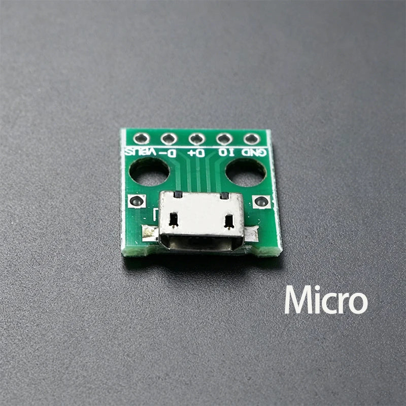 1-5PCS Micro/Mini/Type-C Female Connector Jack Charging Port USB Type C Socket With Solder Wire PH2.0 Line Length 8cm