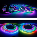 5V WS2812B Smart Dream Color Led Strip Light 30/60/74/96/144 LEDs/m Individually Addressable WS2812 Pixels Led Lights Magic Tape