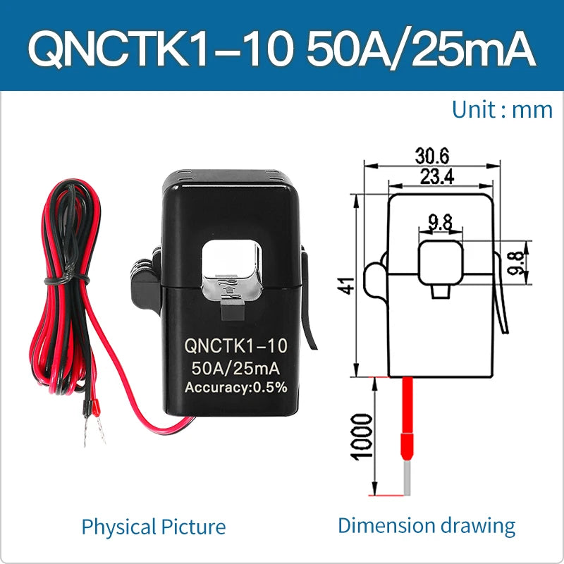 Clamp CT Current Transformer 100A 50mA 100A 40mA 50A 25mA 100A 33.3mA 50A 20mA 100A 100mA 2000 Split Current Transformer Sensor