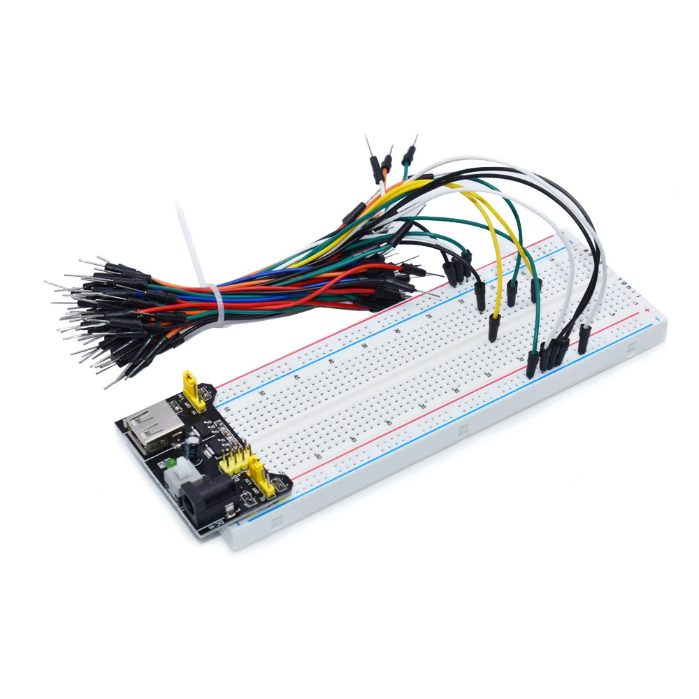 Stock MB102 Breadboard 400 830 Point Solderless PCB Bread Board Test Develop DIY for Arduino Laboratory SYB-830