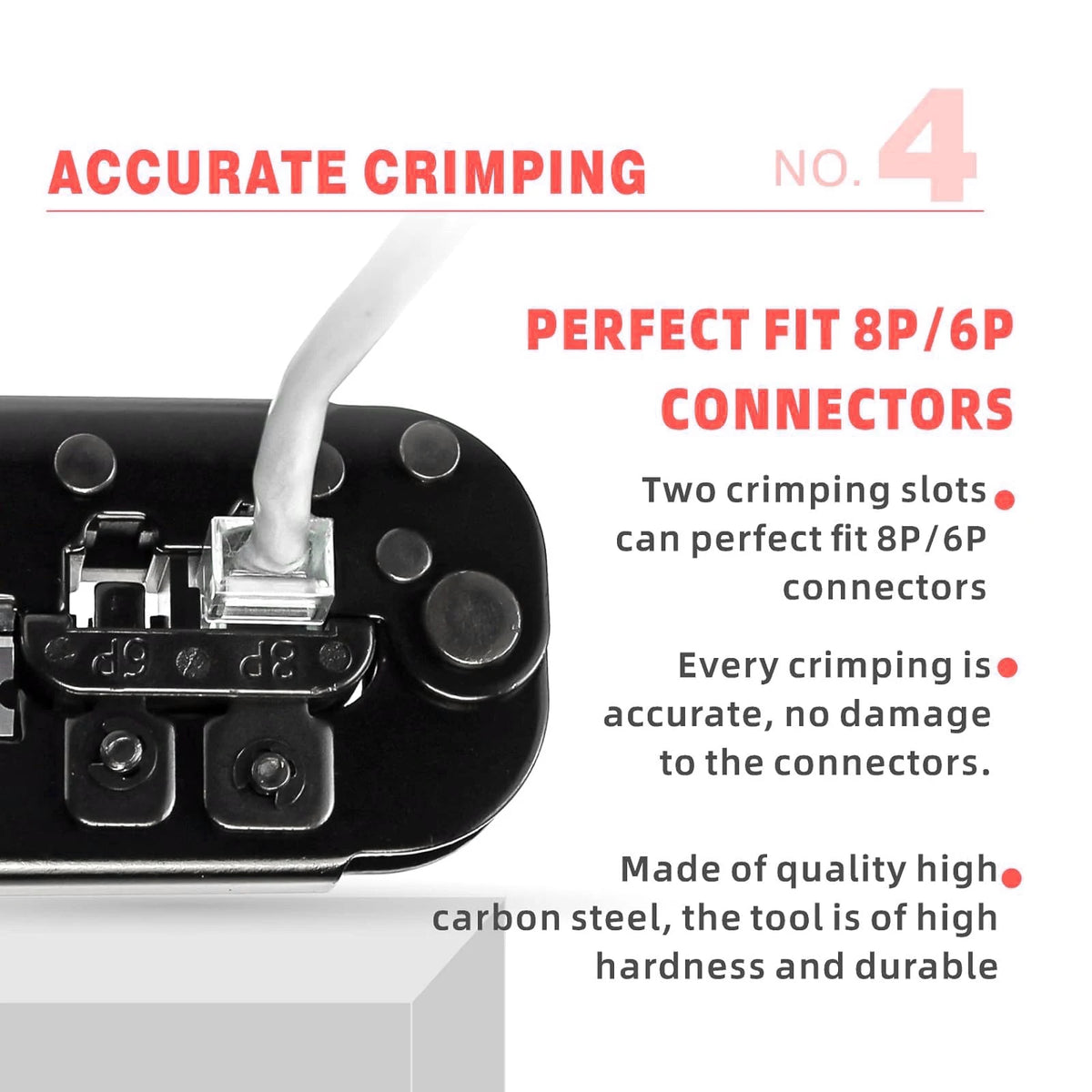 RJ45 Cat6 Crimping Tool Kit with RJ11/12/45 8P6P Network LAN Crimper Connectors and Covers Network Cable Tester Wire Stripper