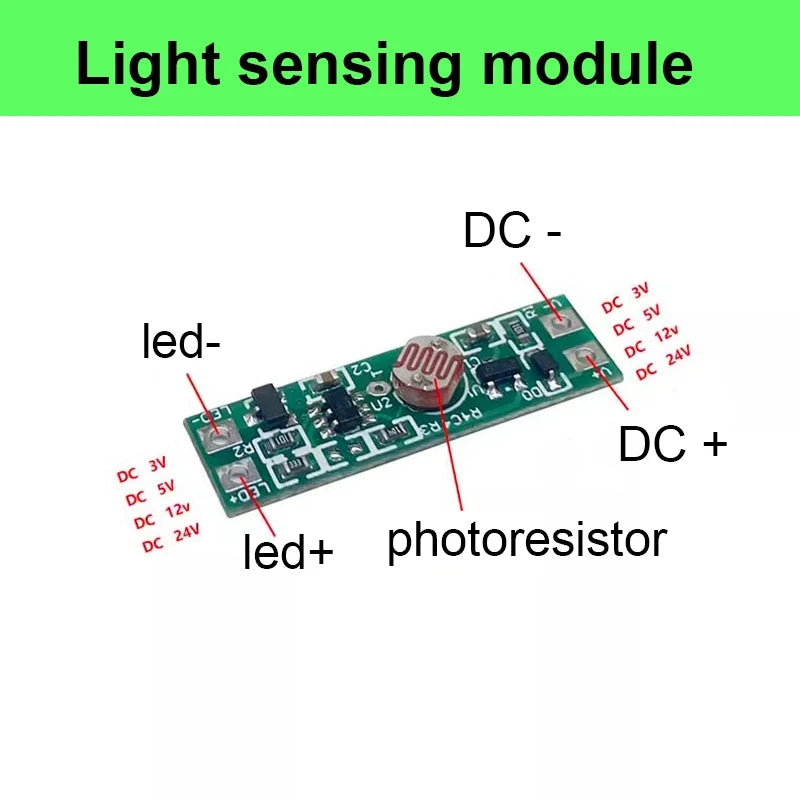 8mm Light Control Switch DC 12V light sensor swithch Sensitive Auto Photo Switch On/Off Photocell Street LED Light Switch