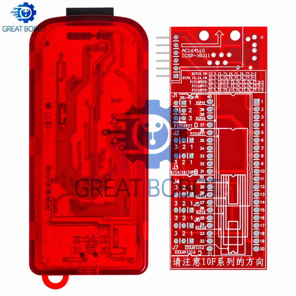 PICKIT3 PICKIT3.5 PICKIT 3 Programmer Offline Programming PIC Microcontroller Chip +PIC Programmer adapter seat