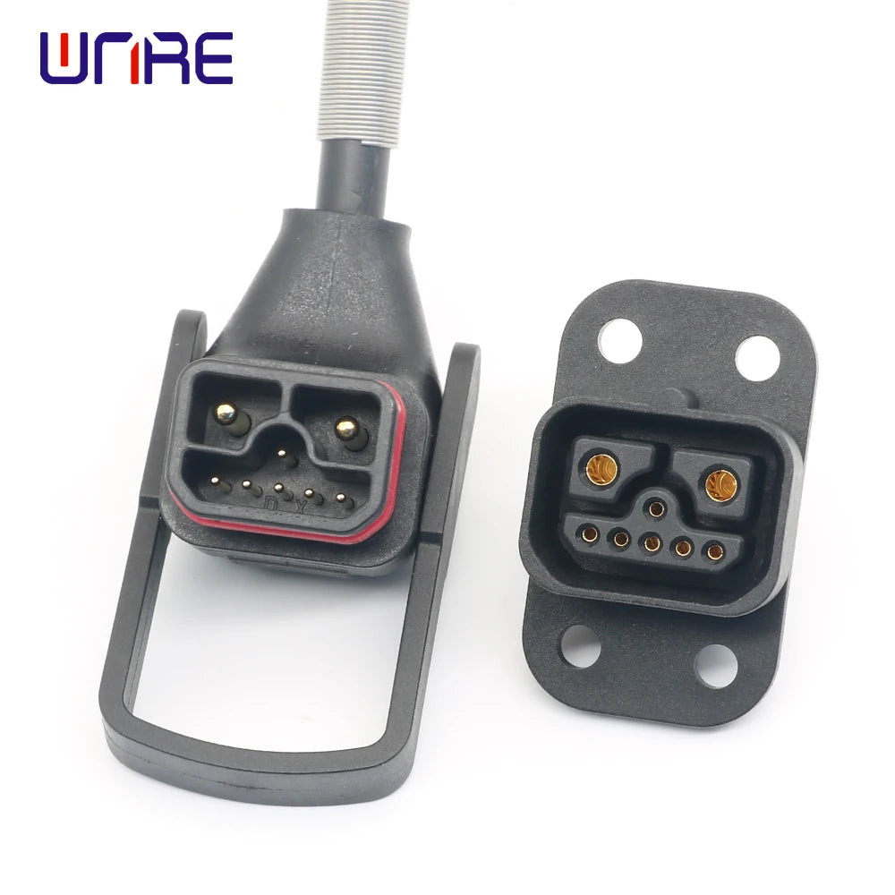 EV Connectors 2+1+5 25A Male Female Connector Electric Bike Charger Cot Battery Charger Plug Socket