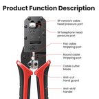 RJ45 Crimping Tool Ethernet Network LAN Cable Crimper Cutter Stripper Plier 8P RJ45 6P RJ12 RJ11 for Modular Connector