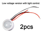 2PCS Automatic Sensor Light Switch LED Human Body Sensor Infrared Sensor Detection Infrared PIR Probe LED Body Sensor Switch