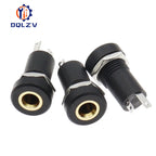 1/3/5PCS 3.5MM Audio Jack Socket Stereo 3 Pole Solder Panel Mount With Nut Connector Headphone Female Socket PJ-392A PJ392A