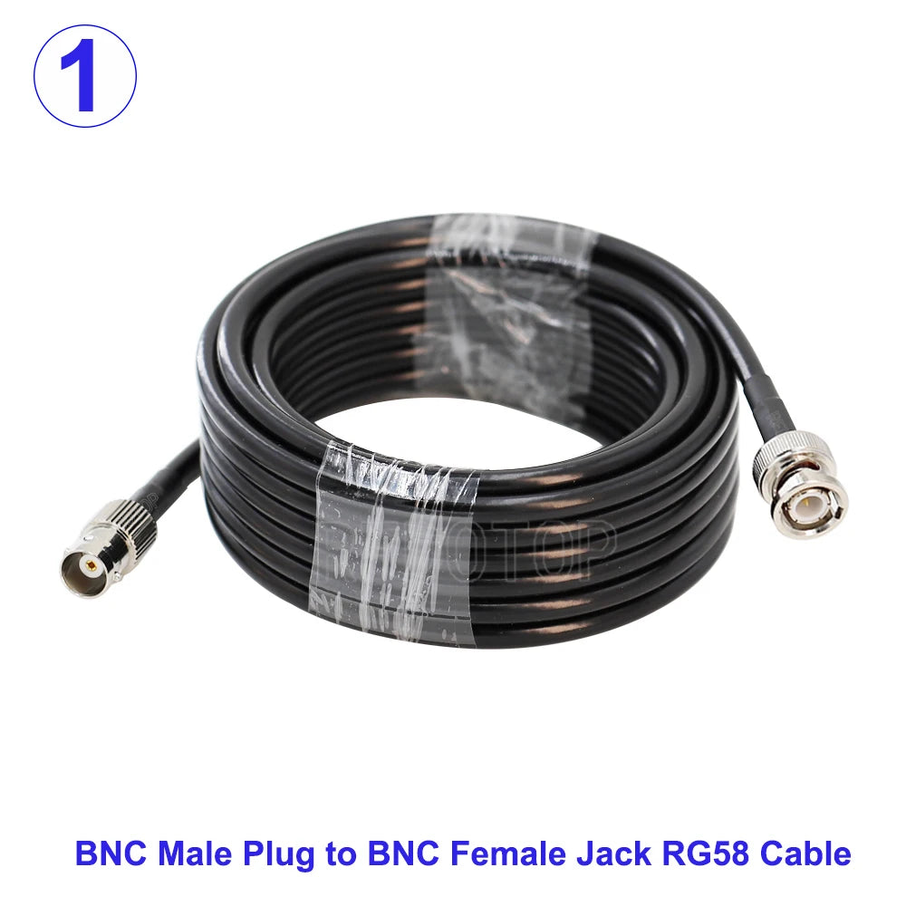 1Pcs RG58 BNC Male/Female to BNC Male/Female Connector 50 Ohm RG-58 RF Coax Coaxial Cable Wire Pigtail Jumper Extension Cord