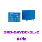 5 Pieces Power Relays SRD-03VDC 05VDC 06VDC 09VDC 12VDC 18VDC 24VDC 48VDC-SL-A SL-C T73 7A 10A 15A 4Pin 5Pin for Electronics