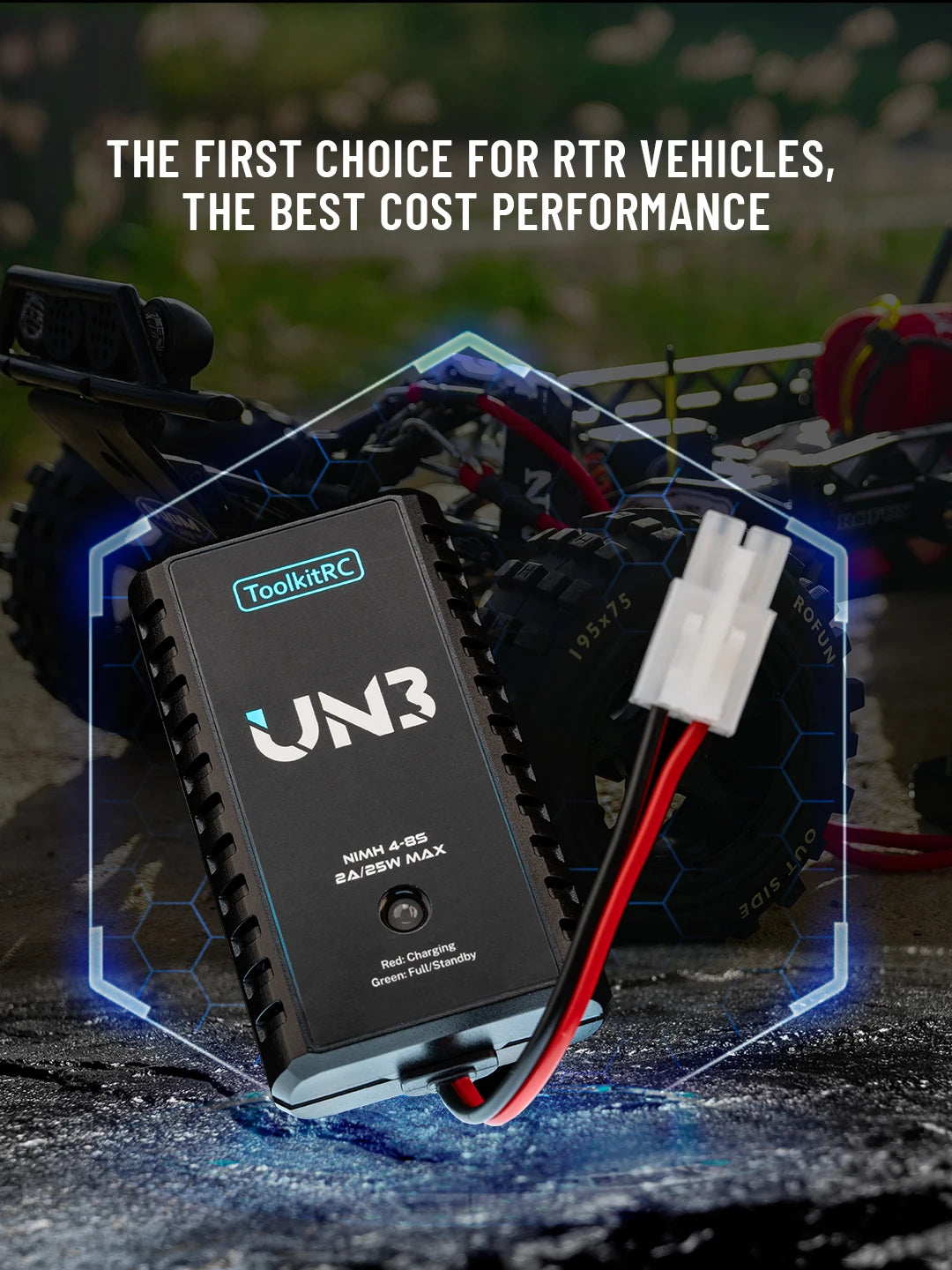 ToolkitRC U3 2-3S LiPo UN3 4-8S USB-C NiMh Battery Charger 2A 25W Balance Port Direct Charge for RC Model FPV Drone Car Airplane