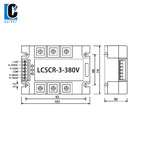 LCTC Voltage Regulator Module 380V Three Phase Solid State Relay 25A 40A 60A 100A 150A 200A SSR Fully Isolated Intelligent AC