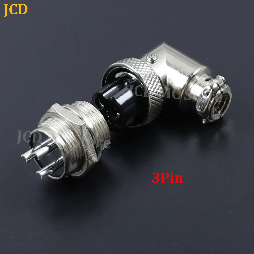 1 Set GX16 90 Degree Right Angle XLR 16mm Elbow 2/3/4/5/6/7/8/9/10 Pin Female Plug Male Chassis Mount Socket Aviation Connector