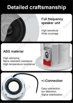 3 Inch Passive Ceiling Speakers 8 Ohm Home Theater Background Music Stereo Sound Embedded Audio System For Kitchen Living Room