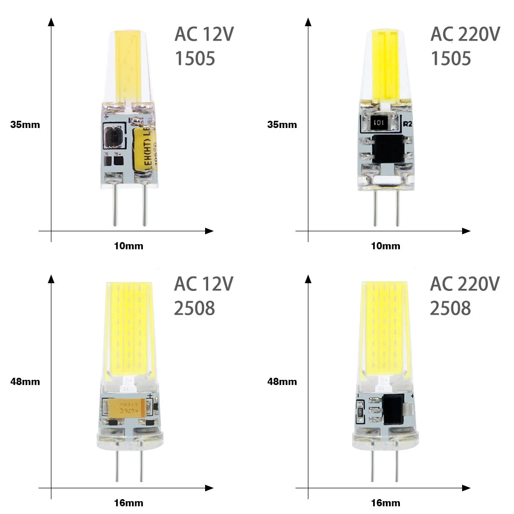 G4 LED COB Lamp E14 G9 12V 220V Dimmable 6W 9W COB LED Bulb Lampada LED Lighting Replace Halogen Spotlight Chandelier LED Lamp