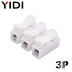 30/50/100pcs CH2 CH3 Mini Electrical Cable Press Fit Connectors 2P 3P Spring Quick Splice Lock Wire Connection Terminal Block