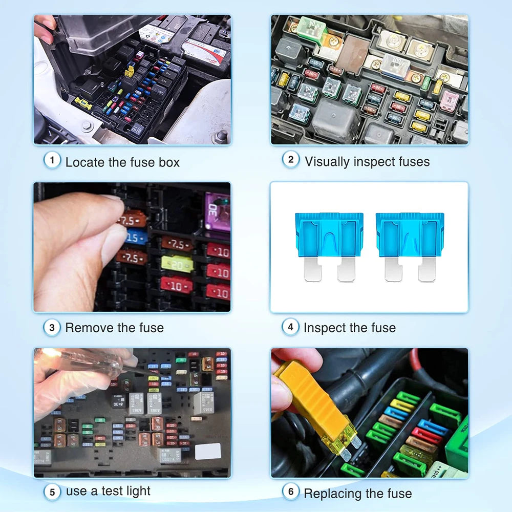 372 PCS Automotive Fuse Combination Kit Standard Mini LP Mini Micro2 Blade Fuse ATO ATC Automotive Truck RV Replacement Fuse
