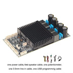 BDM9 TPA3255 2x300W Bluetooth Power Amplifier Board BT5.0 Stereo High Power Adjustable Tweeter PC UI
