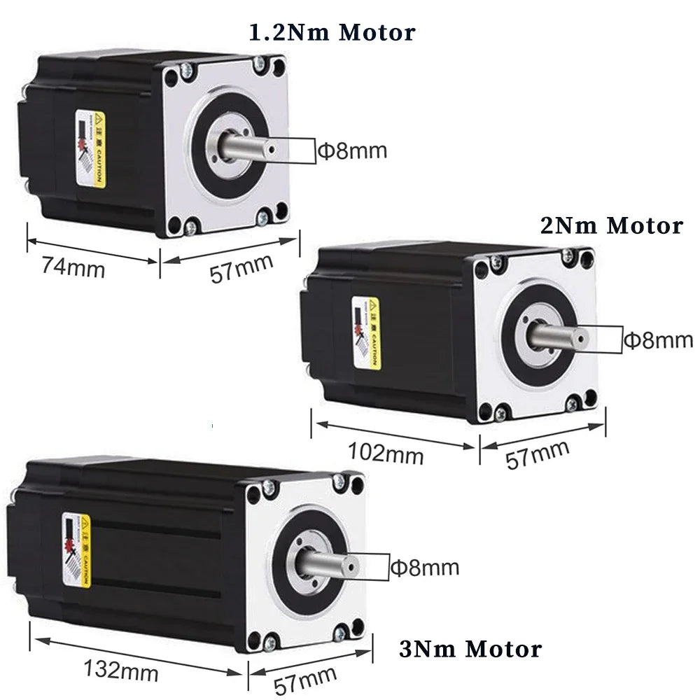 1/2/3/4/5 Axis Kit Nema23 Closed Loop Stepper Motor 1.2Nm/2Nm/3 Nm DC Hybird Servo With Encoder Motor Drive Kit  For CNC