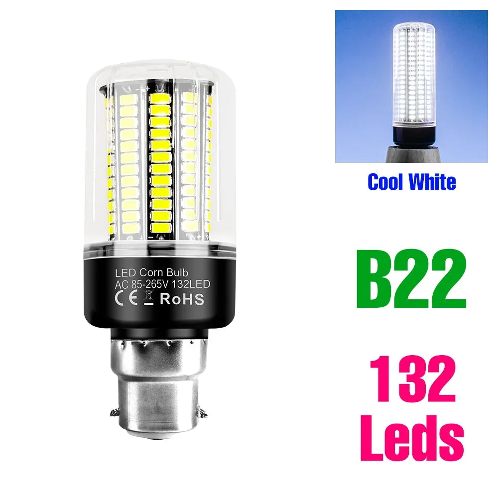30W LED Indoor Corn Bulb E27/E26 Ceiling Lamp Bulbs E14 Spotlight B22 Living Room Bedroom Kitchen Washroom 220V Home Lighting