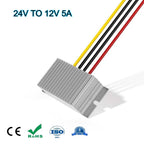 24V to 12V 1A 2A 3A 4A 5A 60W Buck Model Converter Stabilizer DC-DC Step Down Voltage Regulator Model Power for Cars Waterproof