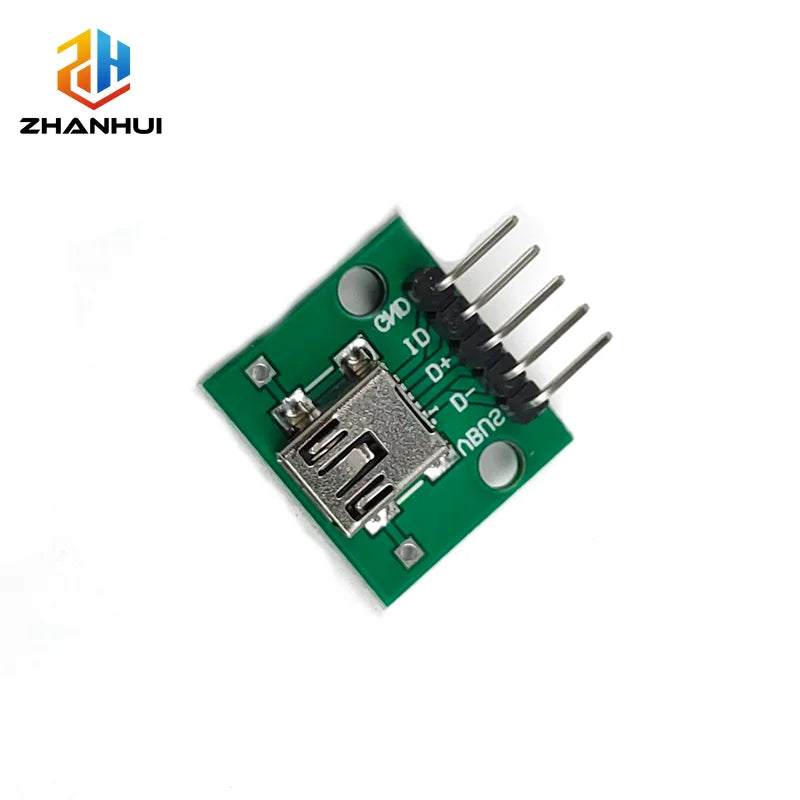 5pcs USB 2.0 Micro Mini A Female/Male USB B to 2.54mm Pin Header PCB Breakout Board Converter Adapter
