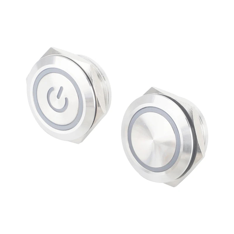 12mm 16mm 19mm 22mm Ultra-short Style Microtravel Stainless Steel Push Button Switch Led Lamp Self-reset/Momentary Normal Open