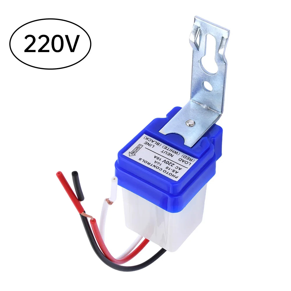 Automatic Auto On Off Photocell Street Light Switch DC 12V 24V AC 110V 220V 50-60Hz 10A Waterproof Photo Control Sensor Switch