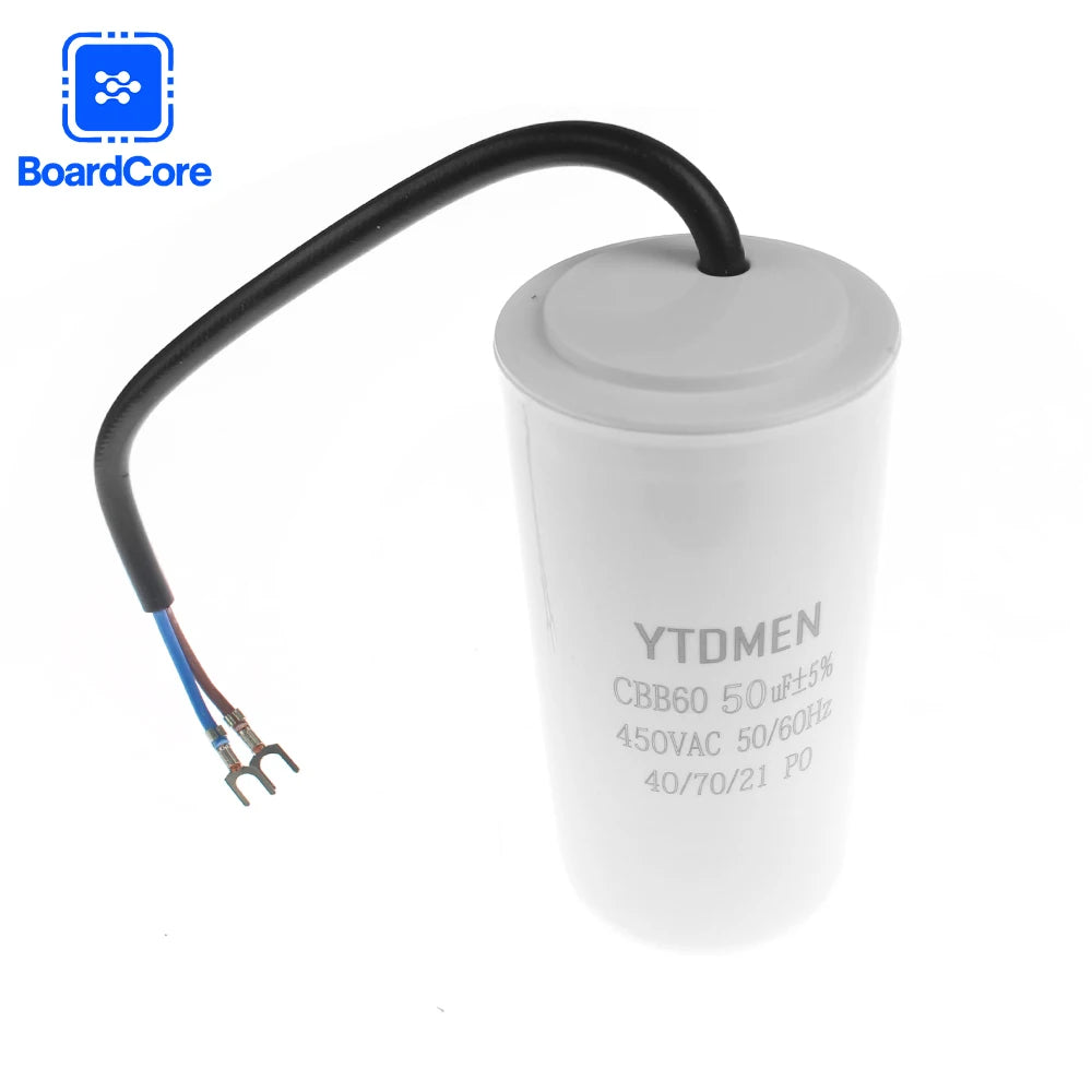 CBB60 450V 5% Motor Run Capacitors 3/4/5/6/8/10/12/14/15/16/18/20/25/30/40/45/50/60UF AC Starting Capacitor for Washing Machine