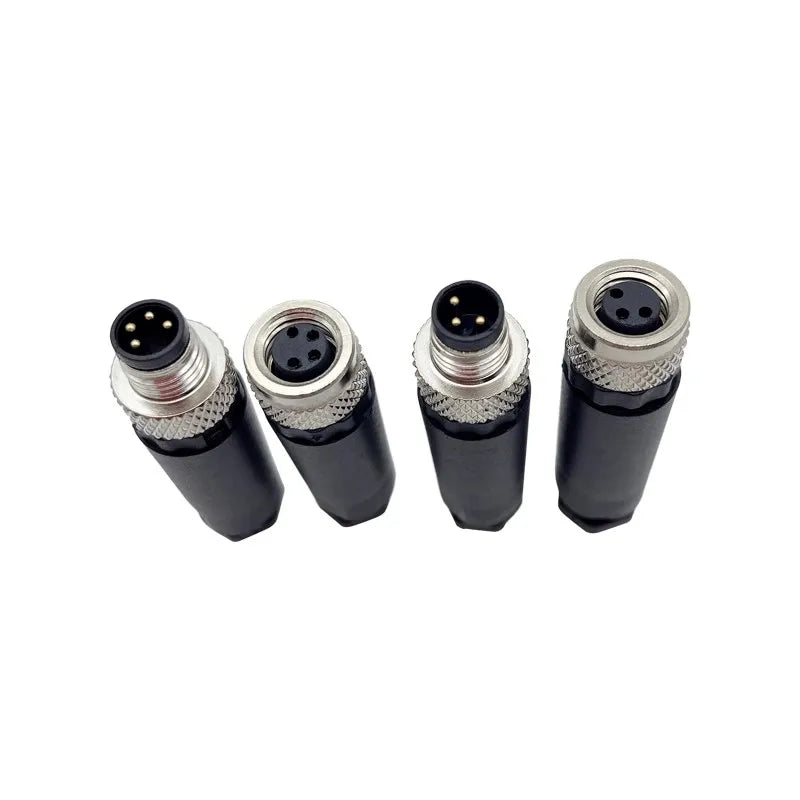 M8 Sensor Connector Screw Connection Metal A Code 3pin/4pin Non-welding 5pin 6pin 8pin Weld IP68 Straight Waterproof Connectors