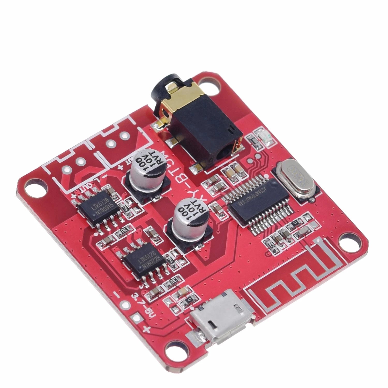 DC 3.7~5V Bluetooth 5.0 Audio Receiver 5w+5w Stereo Power Amplifier Board