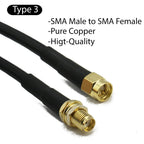 RG58 SMA to SMA Cable Male to Male extension jumper Pigtail male Adapter Cable my SMA  Antenna cable For WIFI 3G 4G GSM Antenna