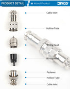 GX16 2/3/4/5/6/7/8/9/10 Pins Aviation Plug Aviator Socket Butt Joint Male&Female Docking Connectors