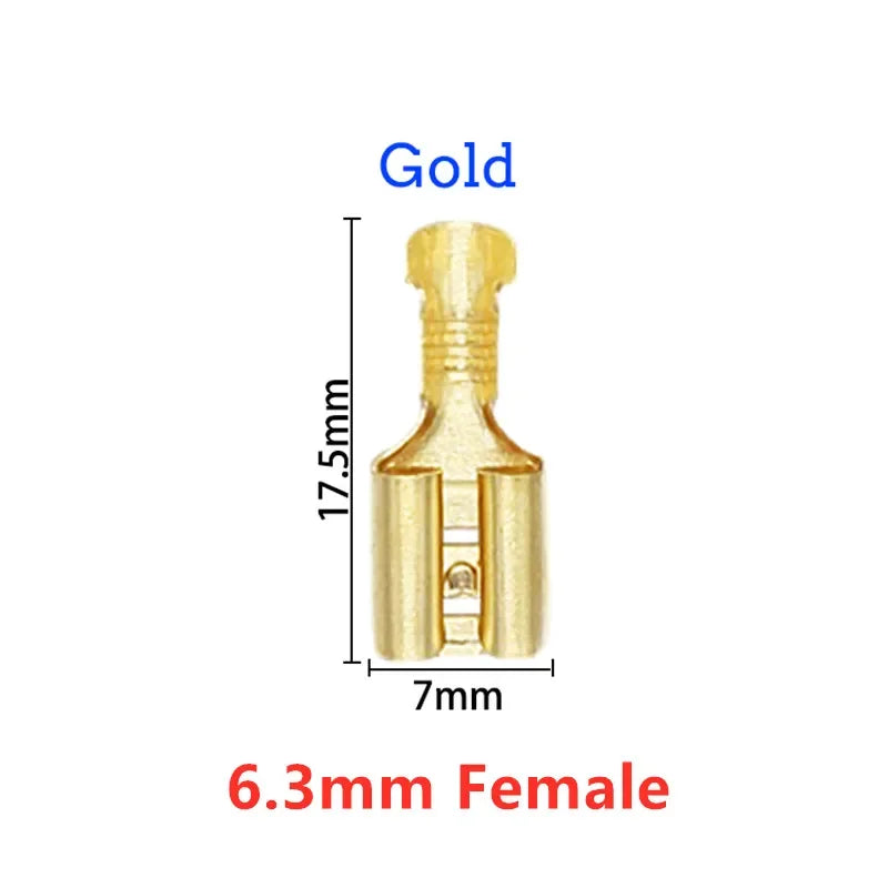 100PCS 2.8/4.8/6.3mm Female&Male Crimp Spade Connector Car Speaker Electrical Wire Connectors Transparent Sleeve