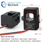 Split Core Current Transformer CT QNCTK1-10 5A 5mA 5A 2.5mA 2000 1 1000 QNCTK1-16 100A 50mA 100A 40mA Clamp Current Sensor