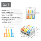 5PCS Lever Fast Wire Connectors Connect Electrical Universal Splicing Compact Inline Push-in Home Terminals Block 412/413 SPL