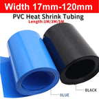Width 25mm~ 120mm 18650 Lip Battery PVC Heat Shrink Tube Pack Dia 16 - 76mm Insulated Film Wrap lithium Case Cable Sleeve