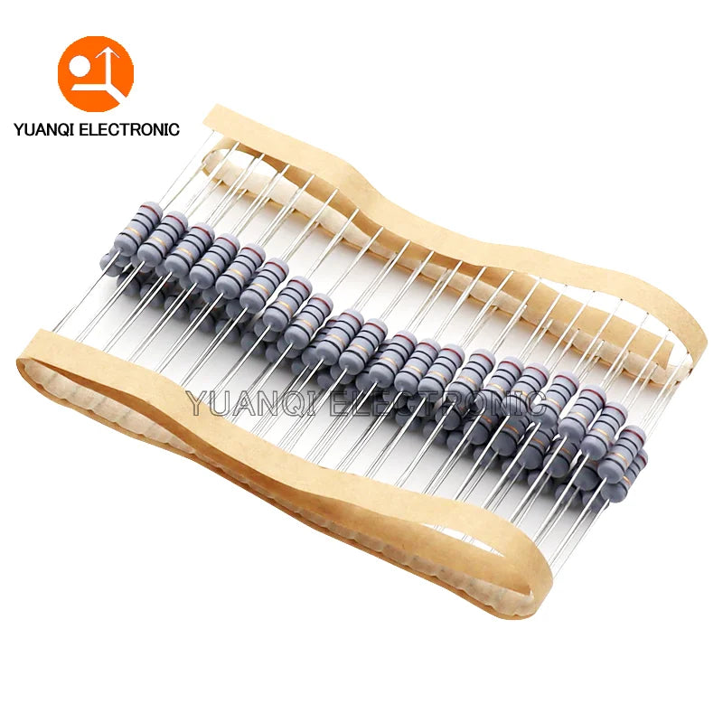 20PCS 1W 5% Wire Wound Resistor Fuse Winding Resistance 0.1 0.22 0.33 0.5 1 2.2 3.3 4.7 5.1 6.8 10 15 22 47 68 100 200 510 ohm