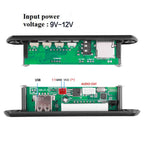Bluetooth 5.0 MP3 WMA WAV Decoder Board DC 9V 12V Car Music Player USB Record FM Radio 3.5mm AUX for Speaker Handsfree Audio DIY