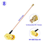 10PCS/Lot SMA Male/Female to U.fl IPX-1 Female Connector RG178 SMA to IPX-1 RF Cable Pigtail Jumper for WIFI Router GPS Antenna