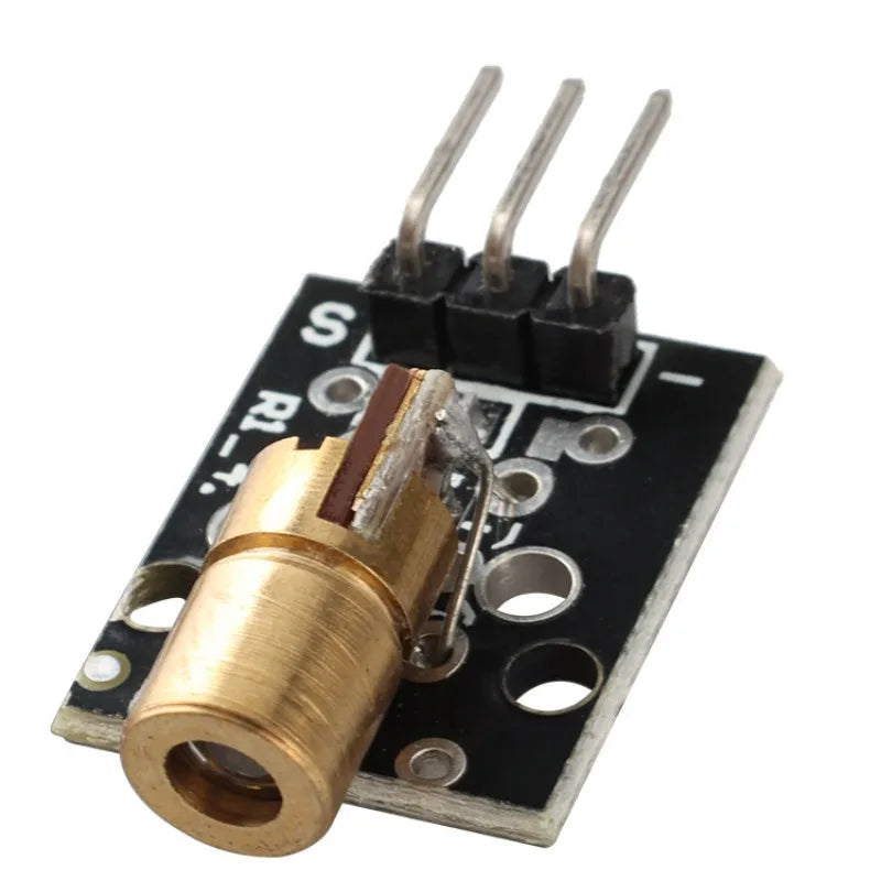 1-10PCS KY-008 650nm Laser Sensor Module 6mm 5V 5mW Red Dot Diode Copper Head for Arduino KY 008  KY008